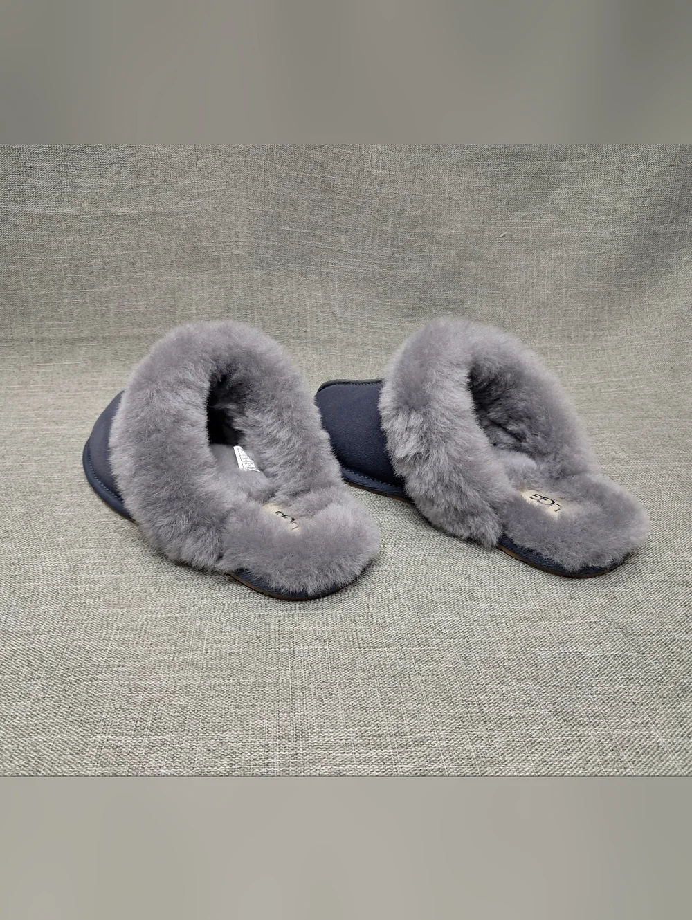 UGG Scuffette ii Navy/Grey Suede Slip On Slippers Womens Size 8 - Picture 3 of 14